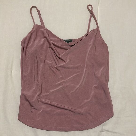 NWOT Wild Fable Cowl Neck Spaghetti Strap Tank Top in Rose Color Size L - Picture 4 of 14